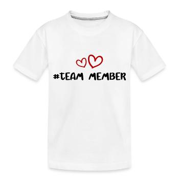 Team Member Heart Love - Kids' Premium Organic T-Shirt - white - Front