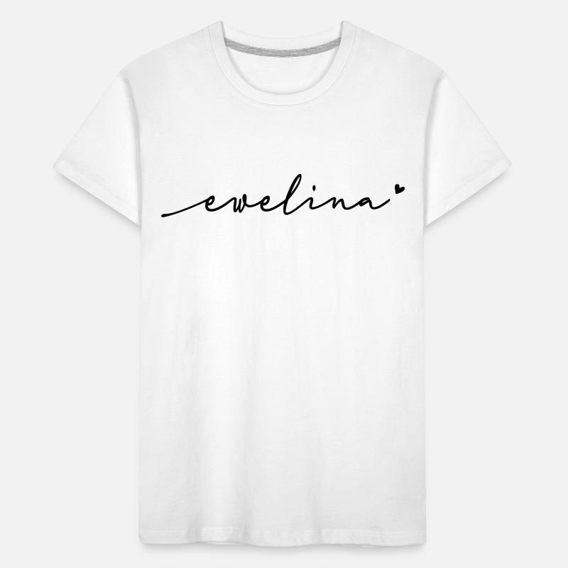 Ewelina Cursive Name Kids' Premium Organic T-Shirt