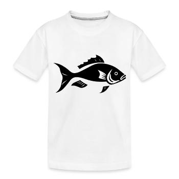 Poisson petite carpe - T-shirt bio Premium Enfant - blanc - Devant