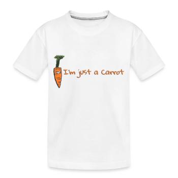 Je suis juste une carotte - T-shirt bio Premium Enfant - blanc - Devant