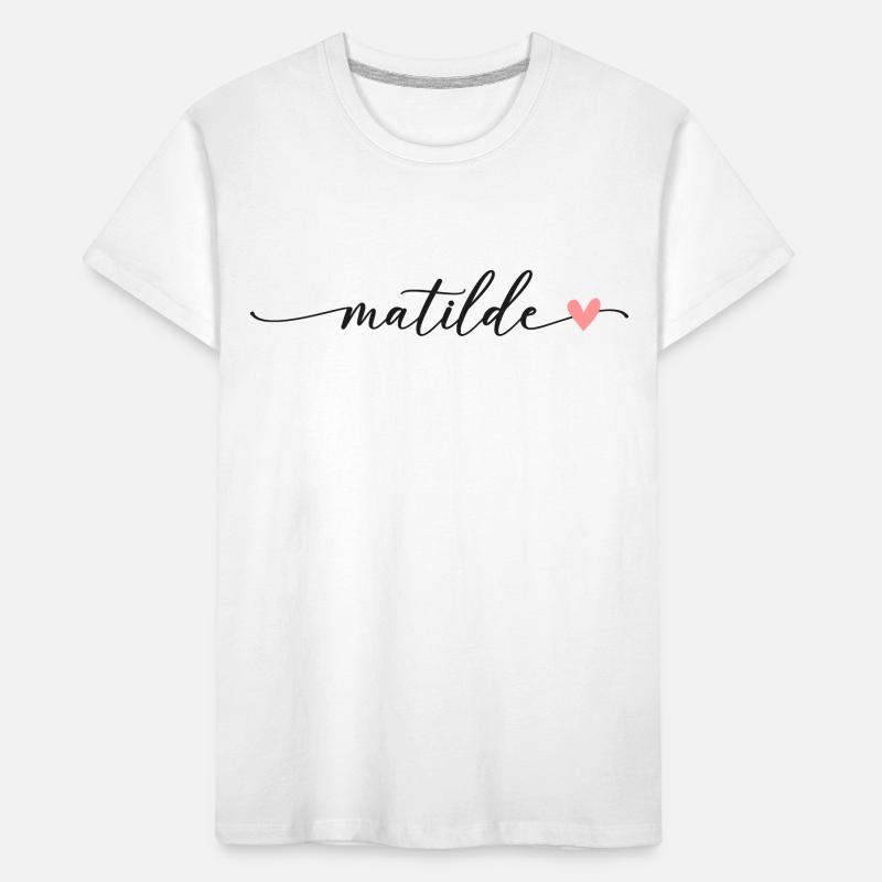 Matilde nom calligraphie Script T-shirt bio Premium Enfant
