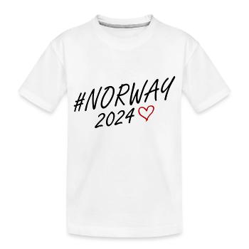 Norvège 2024 Heart Trip - T-shirt bio Premium Enfant - blanc - Devant