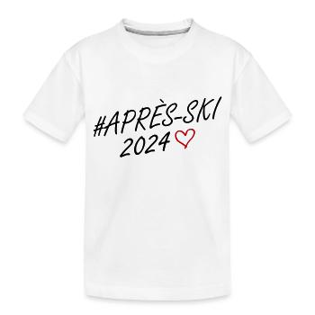 Après Ski 2024 Heart Trip - Kids' Premium Organic T-Shirt - white - Front