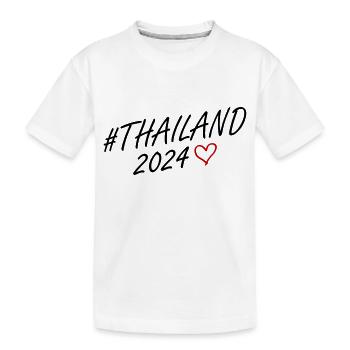 Thailand 2024 Herz Reise - Kinder Premium Bio T-Shirt - Weiß - Vorne