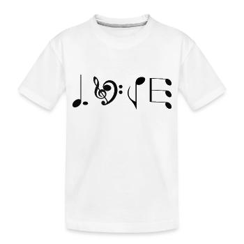 Love Music - originelle Geschenkidee - Kinder Premium Bio T-Shirt - Weiß - Vorne
