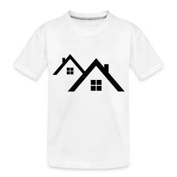 Roof - Kids' Premium Organic T-Shirt - white - Front