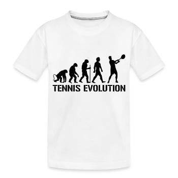 evolution tennis - Kinder Premium Bio T-Shirt - Weiß - Vorne