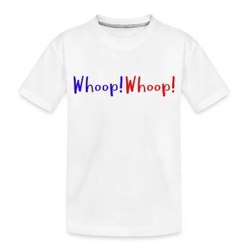 Whoop!Whoop! Blau rot - Kinder Premium Bio T-Shirt - Weiß - Vorne
