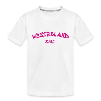 Westerland - Sylt - North Sea - Anchor - Seagull - Island - Kids' Premium Organic T-Shirt - white - Front