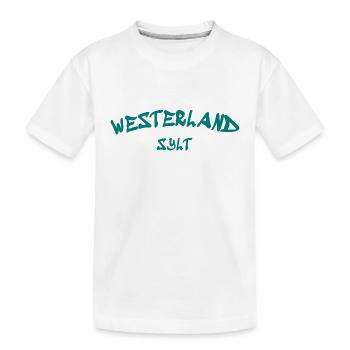 Westerland - Sylt - North Sea - Anchor - Seagull - Island - Kids' Premium Organic T-Shirt - white - Front