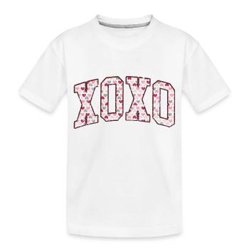 XOXO Coeur Design Rétro Amour - T-shirt bio Premium Enfant - blanc - Devant