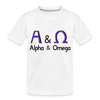 Alpha et Oméga - T-shirt bio Premium Enfant - blanc - Devant