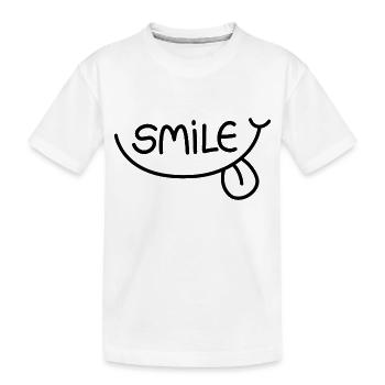 Smile - Kinder Premium Bio T-Shirt - Weiß - Vorne