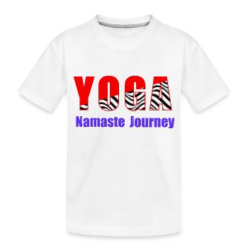 Voyage de yoga du Namaste - T-shirt bio Premium Enfant - blanc - Devant