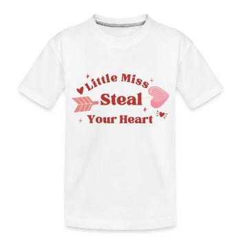 Little Miss Steal Your Heart - T-shirt bio Premium Enfant - blanc - Devant