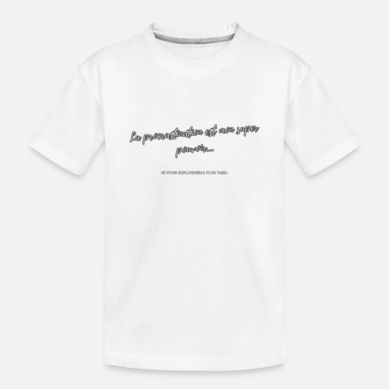 Procrastination - T-shirt bio Premium Enfant - blanc