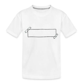 Ruban de décoration de texte de bannière - T-shirt bio Premium Enfant - blanc - Devant