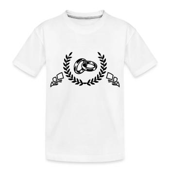 wedding rings - Kids' Premium Organic T-Shirt - white - Front