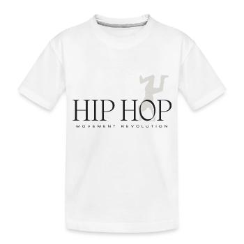 Hip Hop at Movement Revolution - Kinder Premium Bio T-Shirt - Weiß - Vorne