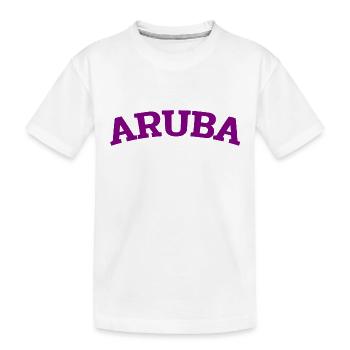 Aruba - Caraïbes néerlandaises - Est. 1499 Île des Caraïbes - T-shirt bio Premium Enfant - blanc - Devant