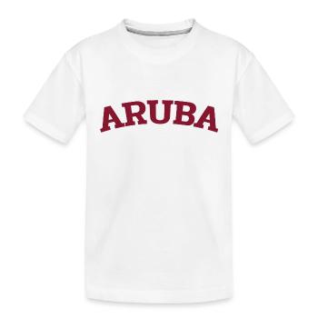 Aruba - Caraïbes néerlandaises - Est. 1499 Île des Caraïbes - T-shirt bio Premium Enfant - blanc - Devant