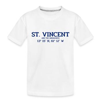Saint-Vincent coordonne Koordinaten West Indies - T-shirt bio Premium Enfant - blanc - Devant