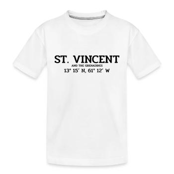 Saint-Vincent coordonne Koordinaten West Indies - T-shirt bio Premium Enfant - blanc - Devant