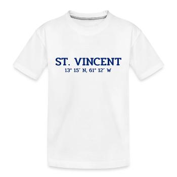 Saint Vincent Coordinates Koordinaten West Indies - Kids' Premium Organic T-Shirt - white - Front