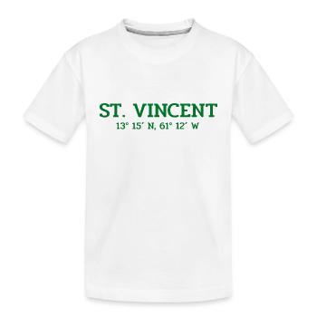 Saint-Vincent coordonne Koordinaten West Indies - T-shirt bio Premium Enfant - blanc - Devant