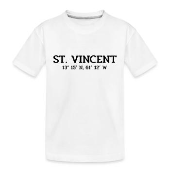 Saint-Vincent coordonne Koordinaten West Indies - T-shirt bio Premium Enfant - blanc - Devant