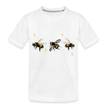 Kleine puschel Hummel - Kinder Premium Bio T-Shirt - Weiß - Vorne