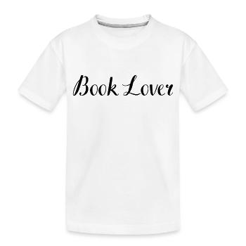 Book Lover - Kids' Premium Organic T-Shirt - white - Front