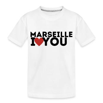 Marseille Ich liebe dich - Kinder Premium Bio T-Shirt - Weiß - Vorne
