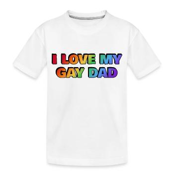 Ich liebe meinen schwulen Vater - Kinder Premium Bio T-Shirt - Weiß - Vorne