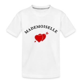 mademoiselle cœur flèche - T-shirt bio Premium Enfant - blanc - Devant