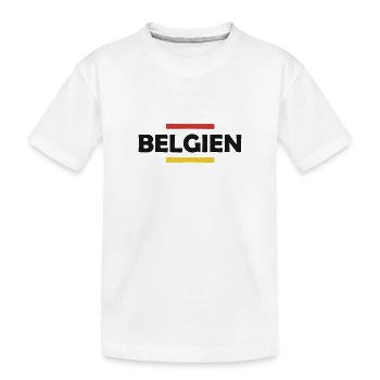 Belgium Stripes Belgien Belgique - T-shirt bio Premium Enfant - blanc - Devant