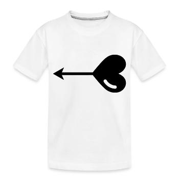 Herz-Pfeil - Kinder Premium Bio T-Shirt - Weiß - Vorne