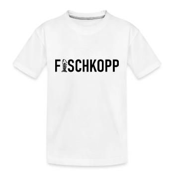 Fischkopp Fisch Fischkopf Küste Angler Fischer - Kinder Premium Bio T-Shirt - Weiß - Vorne