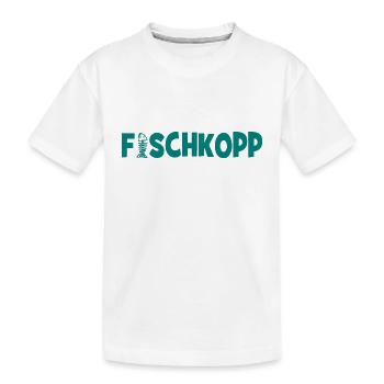 Fischkopp Fisch Fischkopf Küste Angler Fischer - Kinder Premium Bio T-Shirt - Weiß - Vorne