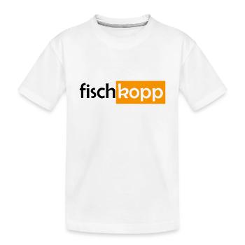 Fischkopp Fisch Fischkopf Küste Angler Fischer - Kinder Premium Bio T-Shirt - Weiß - Vorne