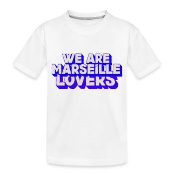 wir sind Liebhaber von Marseille - Kinder Premium Bio T-Shirt - Weiß - Vorne
