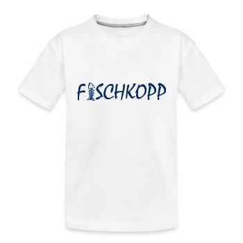 Fischkopp Fisch Fischkopf Küste Angler Fischer - Kinder Premium Bio T-Shirt - Weiß - Vorne