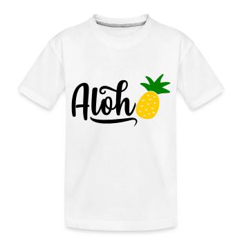 Aloha Ananas - T-shirt bio Premium Enfant - blanc - Devant
