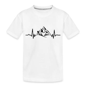 Der Herzschlag des Wanderers - Kinder Premium Bio T-Shirt - Weiß - Vorne