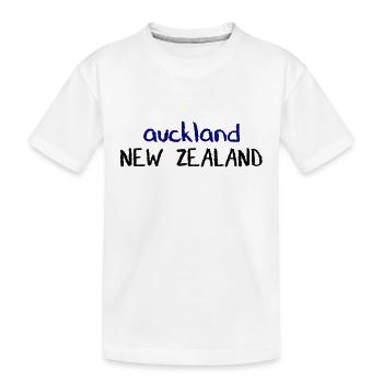 Auckland - New Zealand - Kiwi Aotearoa Neuseeland - Kids' Premium Organic T-Shirt - white - Front