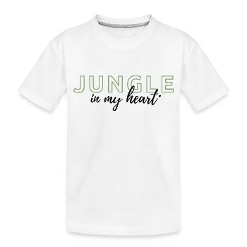 Jungle in my Heart - Kinder Premium Bio T-Shirt - Weiß - Vorne