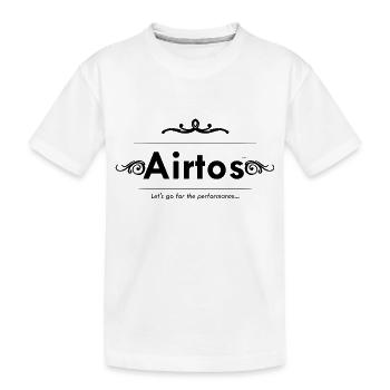 BEI KOMPLETT SCHWARZEM DESIGN - Kinder Premium Bio T-Shirt - Weiß - Vorne