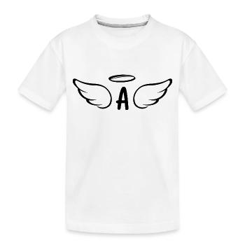 Engelsflügel-Brief - Kinder Premium Bio T-Shirt - Weiß - Vorne