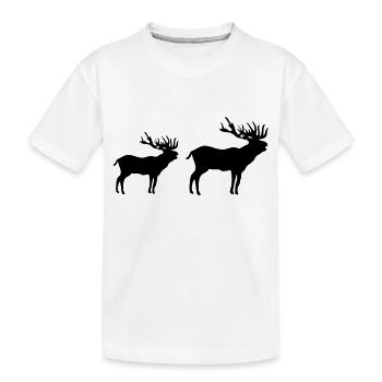 rehe silhouette - Kinder Premium Bio T-Shirt - Weiß - Vorne