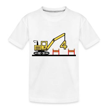 Bagger - Kinder Premium Bio T-Shirt - Weiß - Vorne